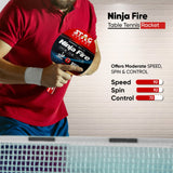 STAG GLOBAL Ninja Fire Table Tennis Racket | ITTF Approved | Powerful Grip & Spin Control