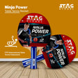 STAG GLOBAL Ninja Power Rubber Table Tennis Racket (Multicolour,200 Grams) - ITTF Approved