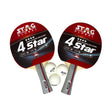STAG GLOBAL 4 star Table Tennis Playset | 2 Racket with 3 Balls | ITTF Approved |  Complete Beginner Set
