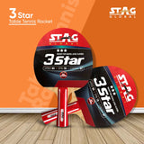 STAG GLOBAL 3 Star Table Tennis Racket | ITTF Approved Rubber| Beginner-Intermediate Series T.T Racket