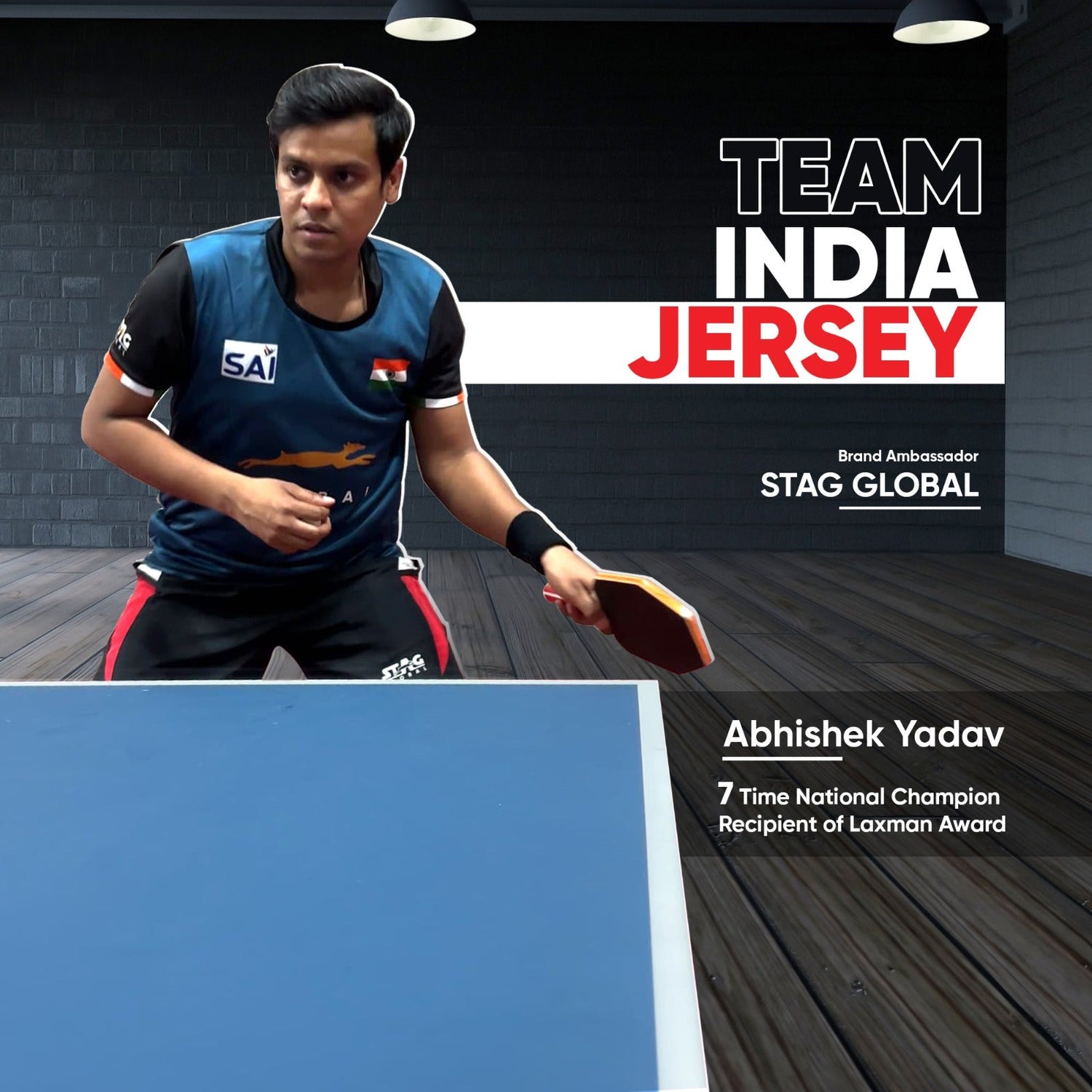 STAG GLOBAL Indian Team Official Jersey | Sublimation Indian Team Jersey | Knitted fabric | 100% Polyester
