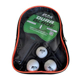 STAG GLOBAL Anywhere Everywhere Dura Blade Table Tennis Playset, 2 TT Rackets with Rubberized Grip, 3 Balls and Net Set