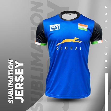 STAG GLOBAL Indian Team Official Jersey | Sublimation Indian Team Jersey | Knitted fabric | 100% Polyester