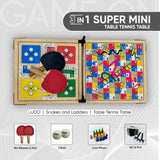 STAG GLOBAL (NEW LAUNCH) 3 IN 1 Super Mini Table Tennis Table, Portable Fun, Lightweight, Anytime Anywhere