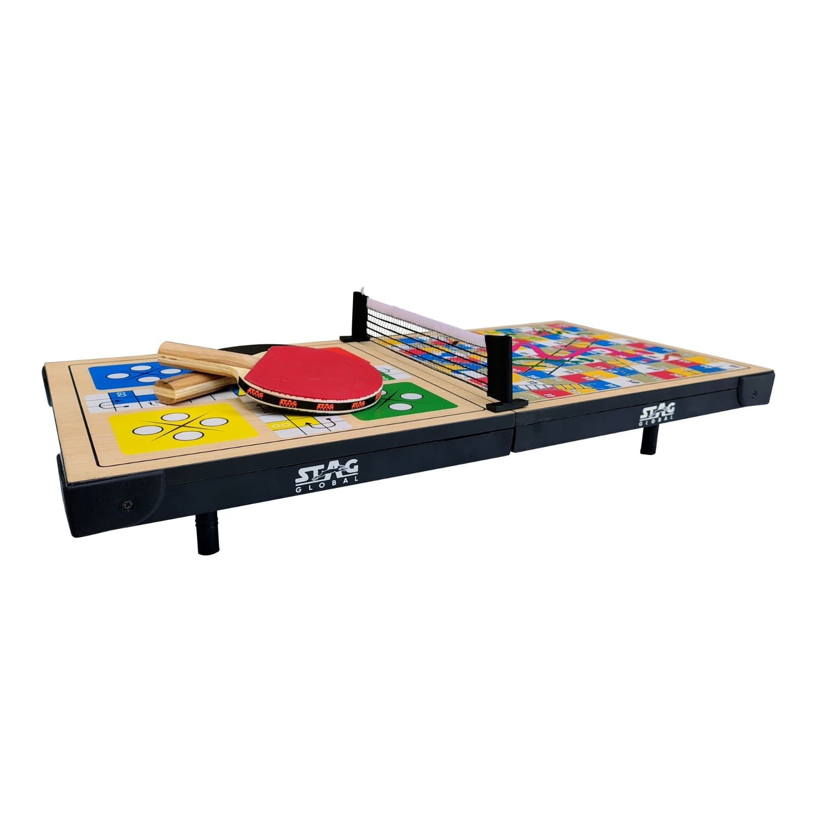 STAG GLOBAL (NEW LAUNCH) 3 IN 1 Super Mini Table Tennis Table, Portable Fun, Lightweight, Anytime Anywhere