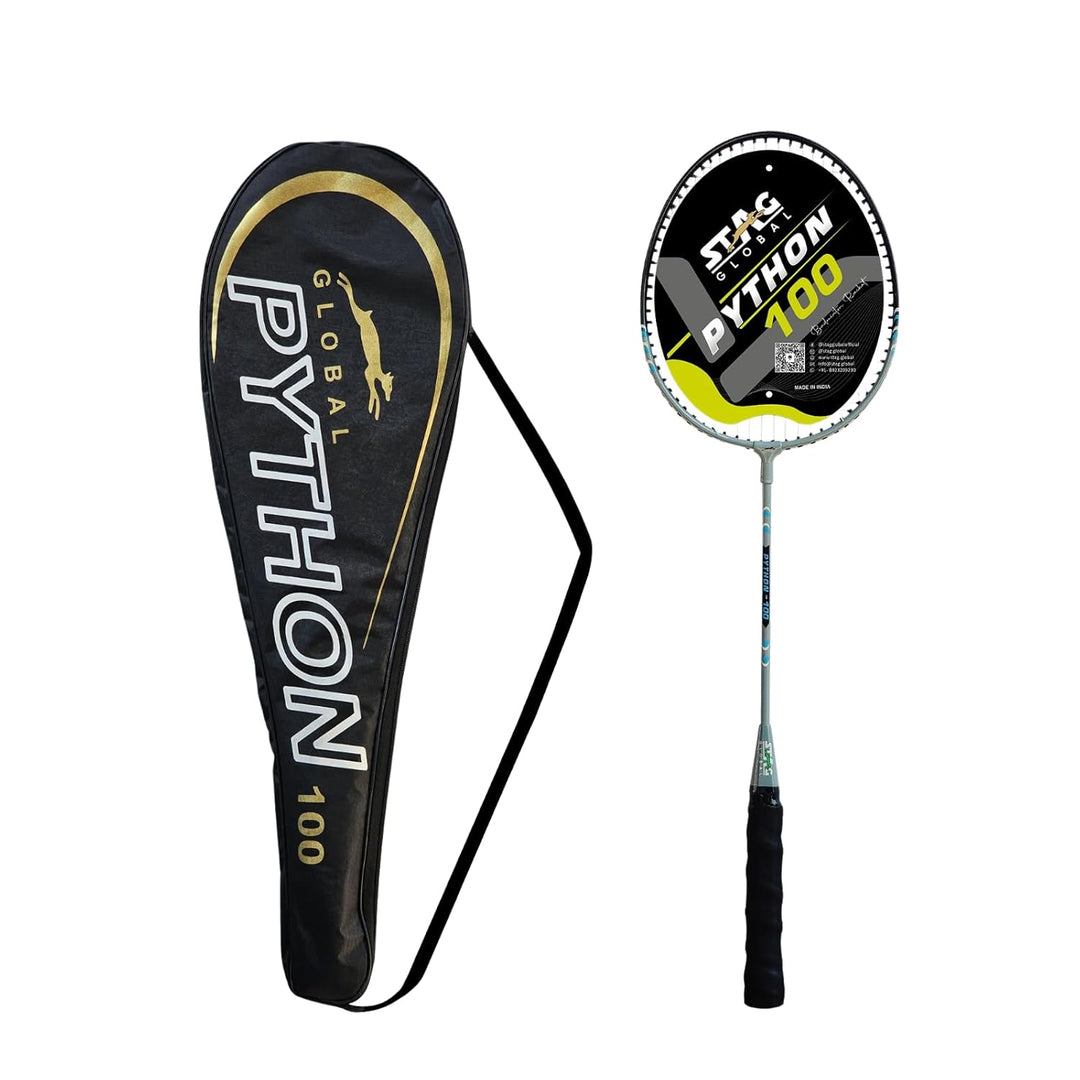 STAG GLOBAL Python 100 Badminton Racket, Lightweight, Ergonomic Design, Non Slip Grip