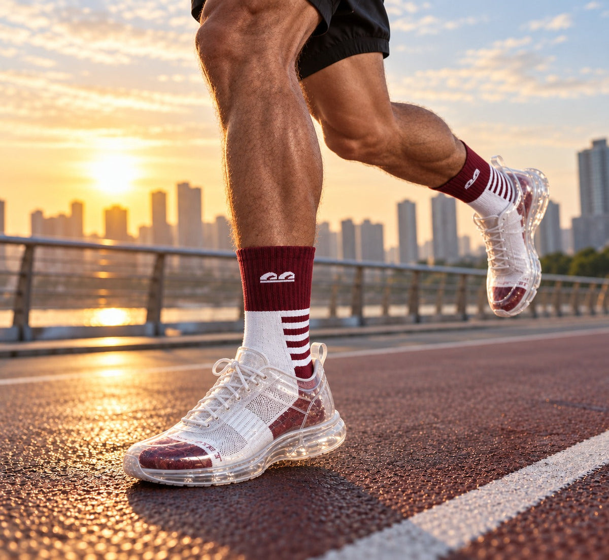 The Sock Street Sport Pace Crew Sport Socks-Pack of 3