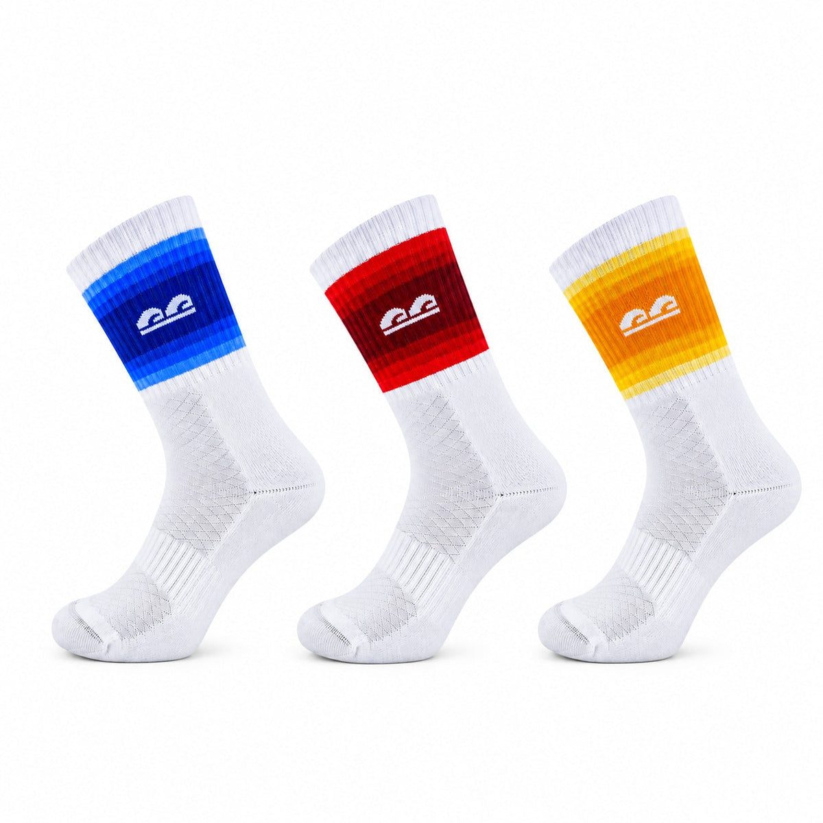 The Sock Street Gradient Stripe Crew Sport Socks-Pack of 3