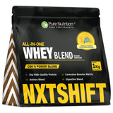 NXTShift All-in-One Whey Protein Blend  26g Protein | 1kg | Complete Formula - Nutrition by Pure Nutrition
