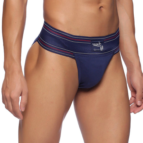 Wolf69 Back Covered Supporter Navy P2 | Omtex