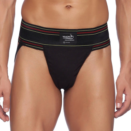 Wolf Jockstrap Supporter Black | Omtex