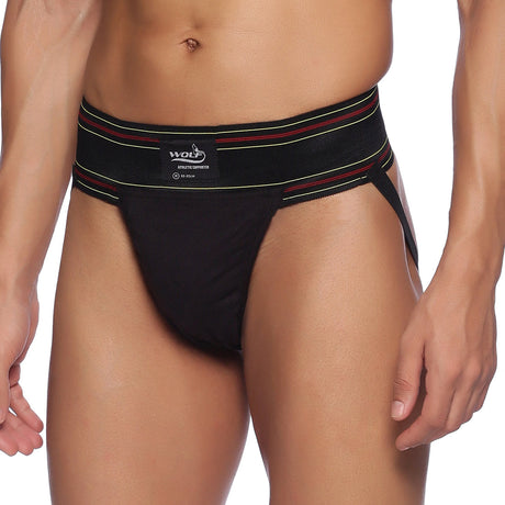 Wolf Jockstrap Supporter Black | Omtex