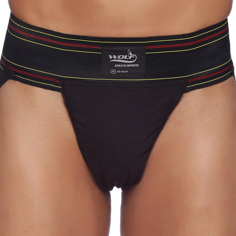 Wolf Jockstrap Supporter Black | Omtex