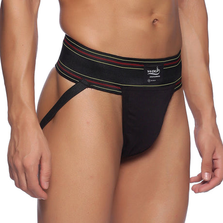 Wolf Jockstrap Supporter Black P2 | Omtex