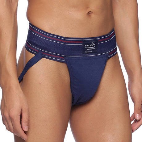 Wolf Jockstrap Supporter NavyBlue P2 | Omtex