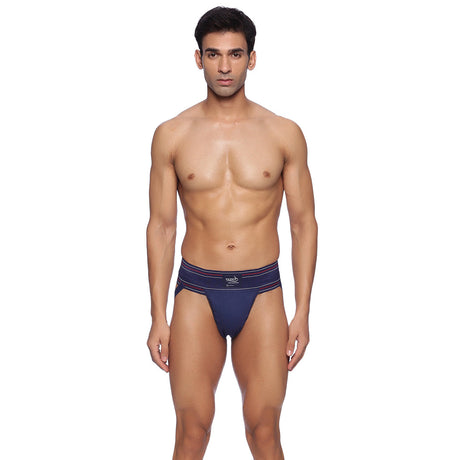 Wolf Jockstrap Supporter NavyBlue P2 | Omtex