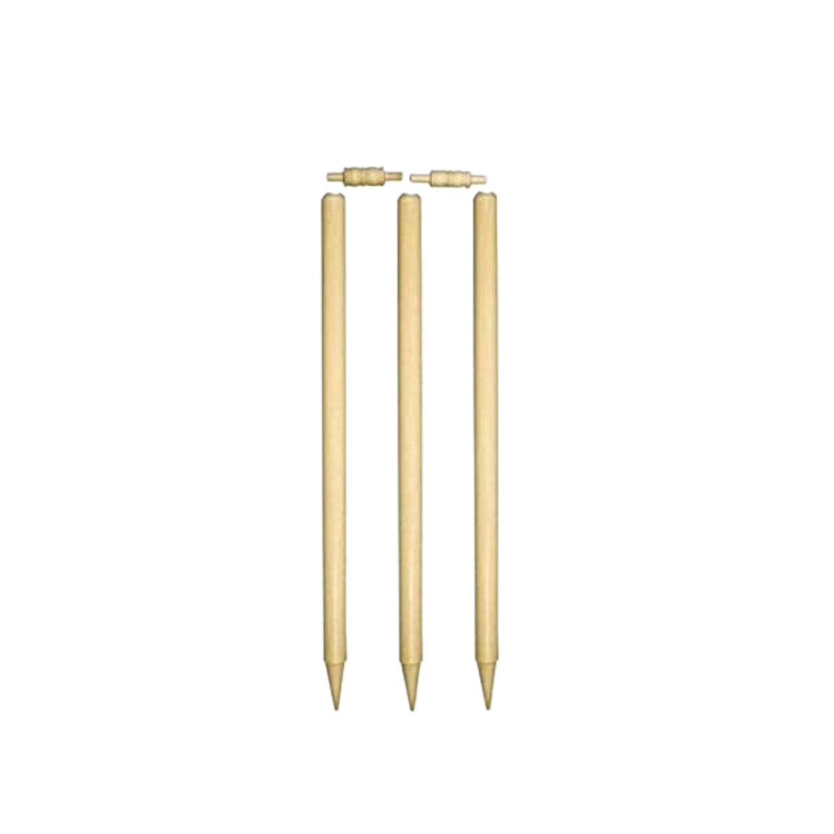 Wooden stumps with bails set