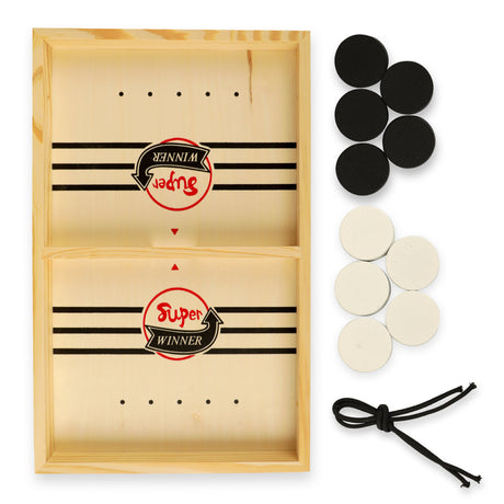 Bouncing Chess / Slingshot / Wooden Puck String Hockey