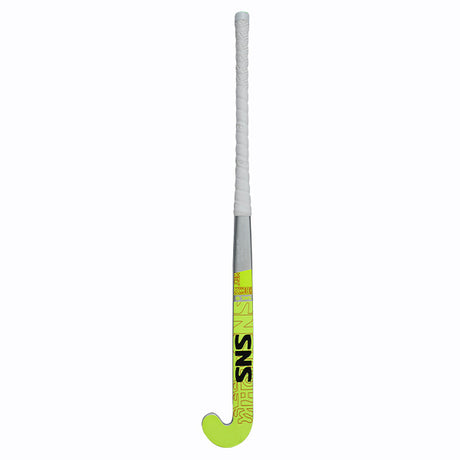 SNS ZEUS 1.0 Composite Hockey Stick 5% Carbon – Silver & Yellow | SNS Hockey