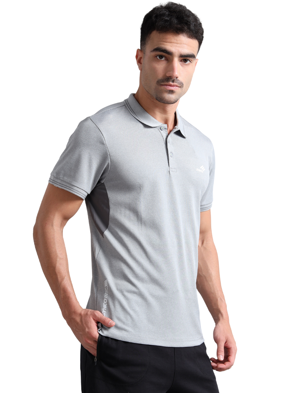 Synco Zen Polo Tshirt for Men(Grey)