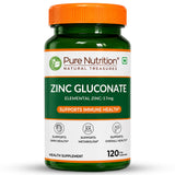 Zinc Gluconate 17mg Immunity, Metabolism & Skin Support - Nutrition by Pure Nutrition