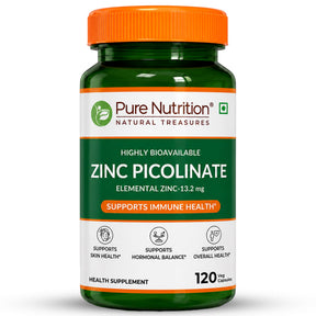 Zinc Picolinate 13.2mg  High Absorption | Immunity & Skin Support - Nutrition by Pure Nutrition