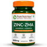 ZMA 120 Veg Tablets | Zinc, Magnesium Aspartate & Vitamin B6 | Muscle & Sleep - Nutrition by Pure Nutrition