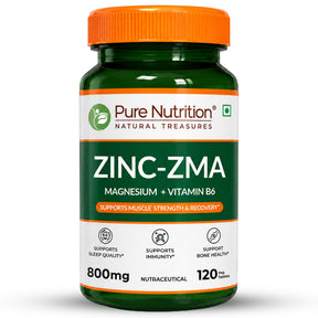 ZMA 120 Veg Tablets | Zinc, Magnesium Aspartate & Vitamin B6 | Muscle & Sleep - Nutrition by Pure Nutrition