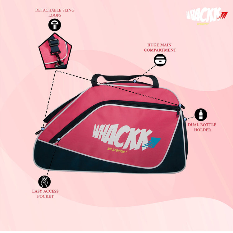 Flip Senior Pink 33L|Skating/Gym/Sports/Travel/Bag|Inline Roller Equipment Bag|Quad Ice Skates Kit|Kitbag|Easy Access Pocket|2 Bottle Holders|Compartment Fits in Helmet & Skates 11"