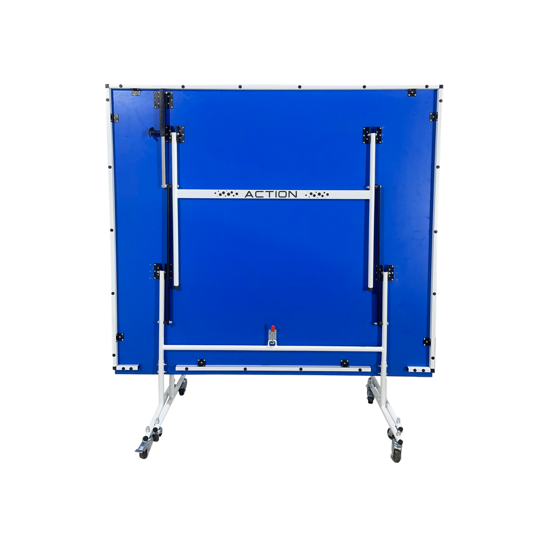 STAG GLOBAL Action Table Tennis Table Blue Top ,Thickness 16mm with 1 Table Cover, 2 TT Rackets, 6 Balls, 1 Clamp Net