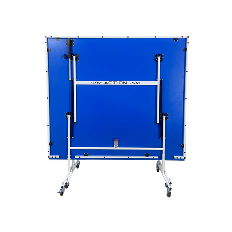 STAG GLOBAL Action Table Tennis Table Blue Top ,Thickness 16mm with 1 Table Cover, 2 TT Rackets, 6 Balls, 1 Clamp Net