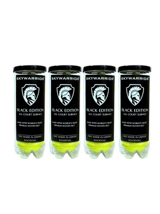 SKYWARRIOR Black Edition Tennis Ball Dozen (12 Balls) | Noah Sports