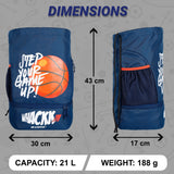 Blitz Blue Soccer|Football Equipment Bags|Basketball Volleyball Throwball Drawstring Backpack Bags|Shoes Mobile Bottle Holder Pocket|Sports Men Boys Bag|Dori Backpack |Gym Bag|Kitbag Kit Bag