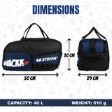 Arnold Blue Black 40L |Gym Fitness Sports Workout Training Sports Travel Duffle Bag with Separate Shoe Pocket | Wet Dry Pocket | Multipurpose |Unisex | Lightweight | Kitbag |for Men Women