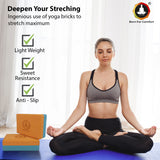 Vedam Yoga Block (orange/aqua)