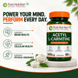 Acetyl L-Carnitine 500 mg | 60 Vegetarian Tablets