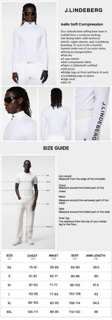 J Lindeberg Men's Aello Soft Compression T-Shirt - White