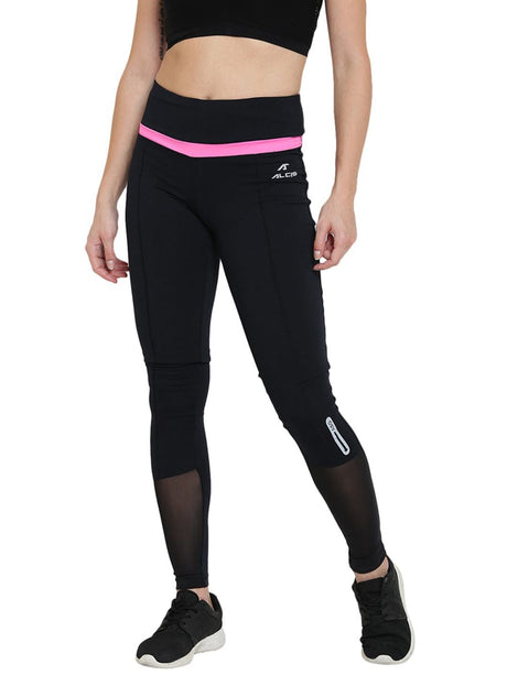 Alcis Womens Solid Black Legging AKRUWLG0930254 | Alcis