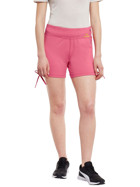 Women Solid Pink Shorts | Alcis