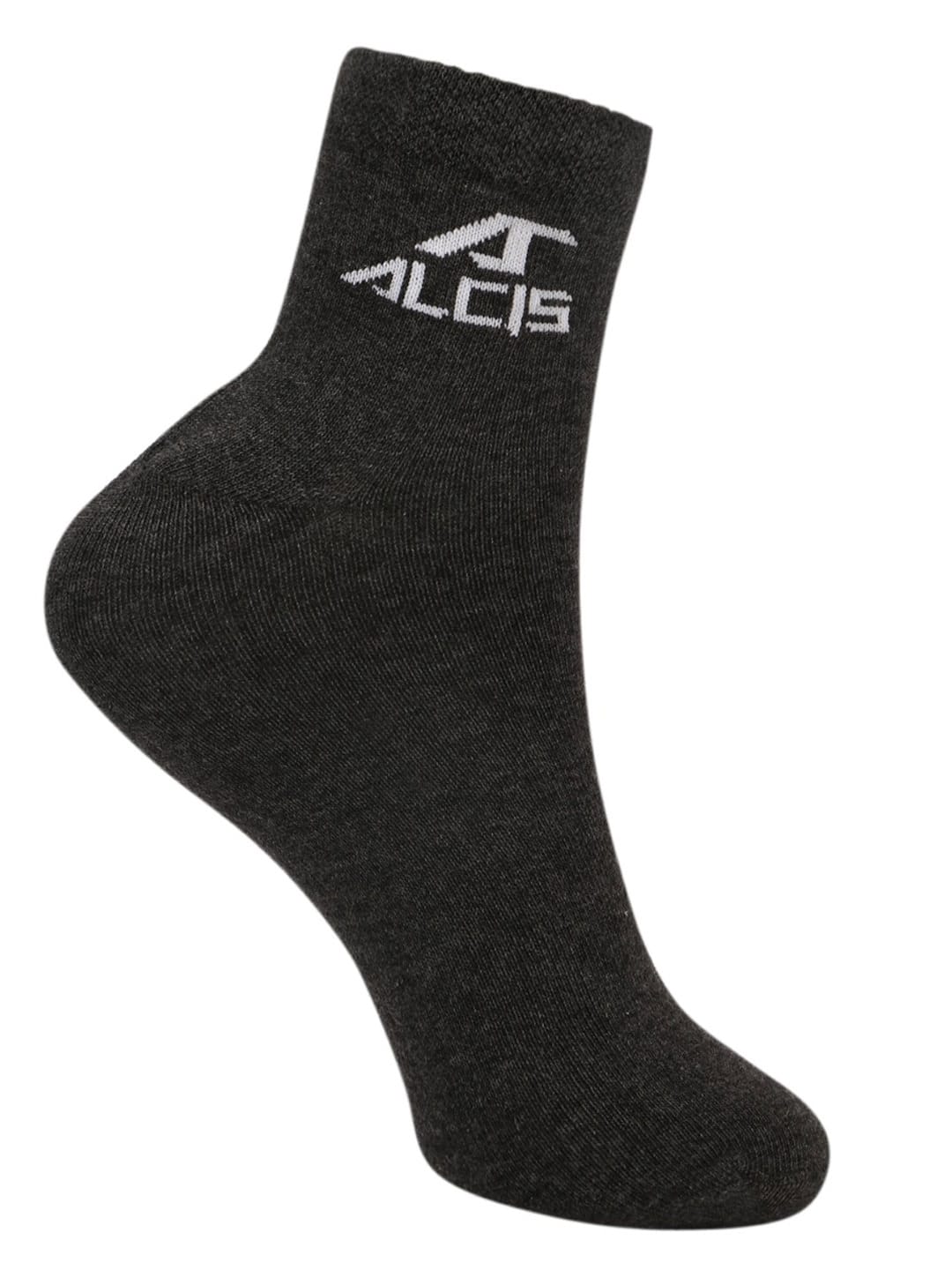 Alcis Men Grey Ankle Length Socks-Pack of 1 ALD1PCK01DGM-Free Size-Grey