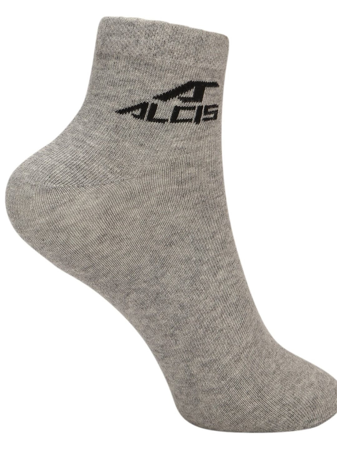 Alcis Men Grey Ankle Length Socks-Pack of 1 ALD1PCK01LGM-Free Size-Grey