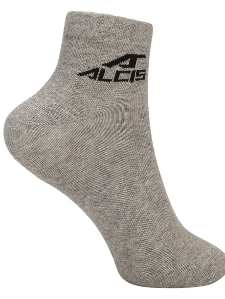 Alcis Men Grey Ankle Length Socks-Pack of 1 ALD1PCK01LGM-Free Size-Grey