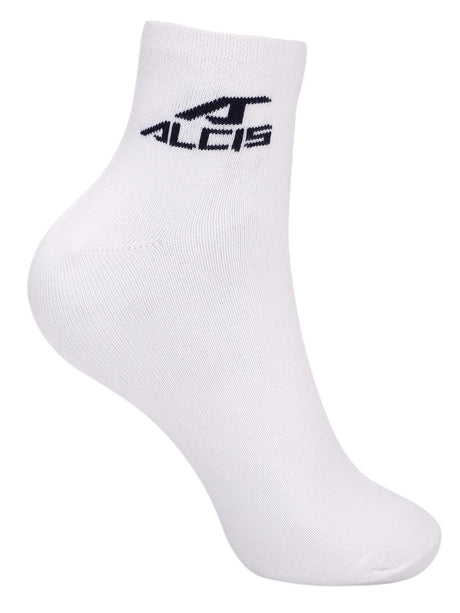 Alcis Men White Ankle Length Socks-Pack of 1-Free Size-White