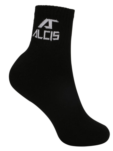 Alcis Men Black Ankle Length Socks-Pack of 1 ALD1PCK02BLK-Free Size-Black