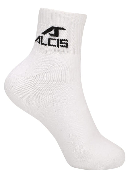 Alcis Men White Ankle Length Socks-Pack of 1 ALD1PCK02WHT-Free Size-White