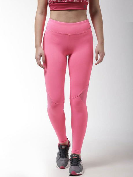 Alcis Women Solid Pink Tights | Alcis