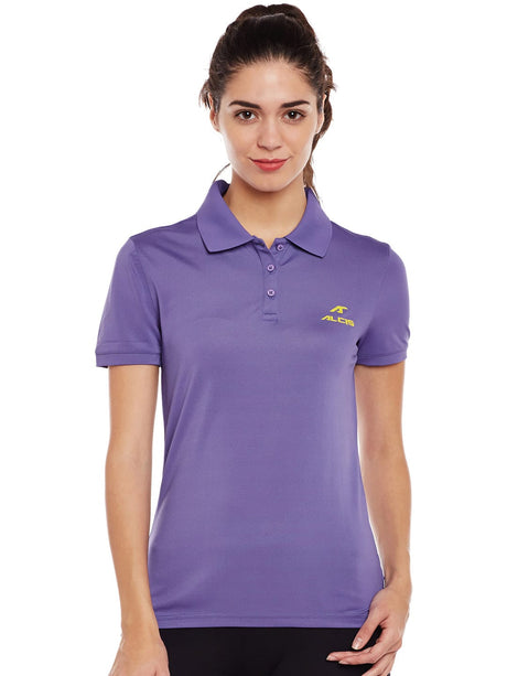 Alcis Women Solid Purple Tshirts | Alcis