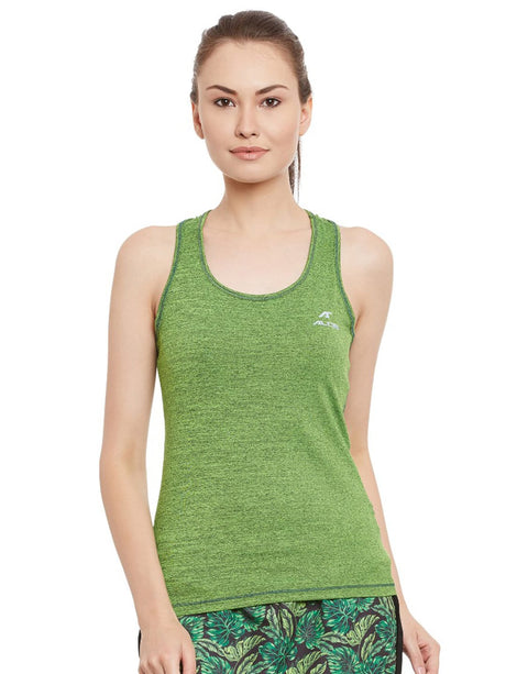 Alcis Women Green Self-Designed Tank Top | Alcis