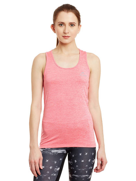 Alcis Women Pink Self-Designed Tank Top | Alcis