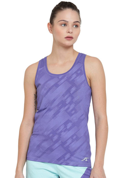 Alcis Women Purple Printed Tank Top | Alcis